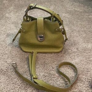 Tumi MINI BUCKET 49701SWP Women's Leather Shoulder Bag,Tote Bag Green,Yellow